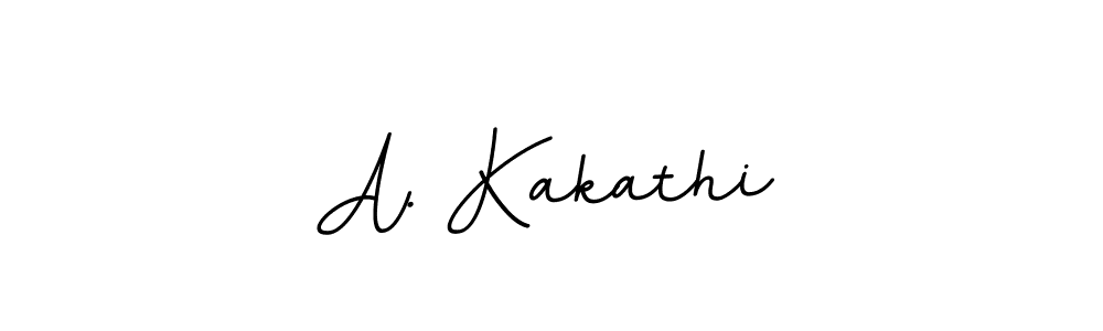 Design your own signature with our free online signature maker. With this signature software, you can create a handwritten (BallpointsItalic-DORy9) signature for name A. Kakathi. A. Kakathi signature style 11 images and pictures png