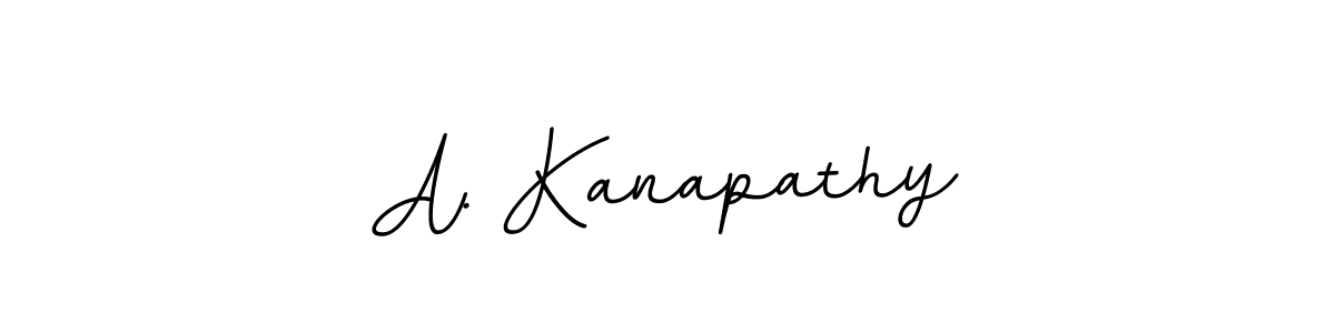 How to make A. Kanapathy name signature. Use BallpointsItalic-DORy9 style for creating short signs online. This is the latest handwritten sign. A. Kanapathy signature style 11 images and pictures png