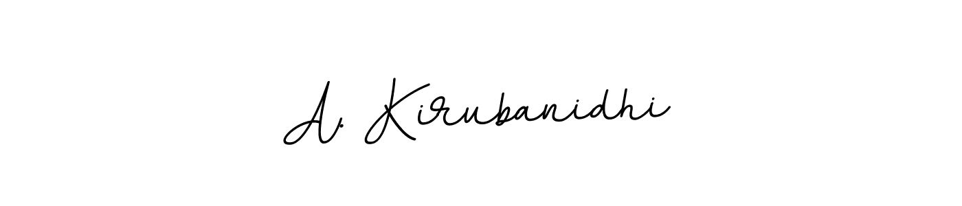 Use a signature maker to create a handwritten signature online. With this signature software, you can design (BallpointsItalic-DORy9) your own signature for name A. Kirubanidhi. A. Kirubanidhi signature style 11 images and pictures png