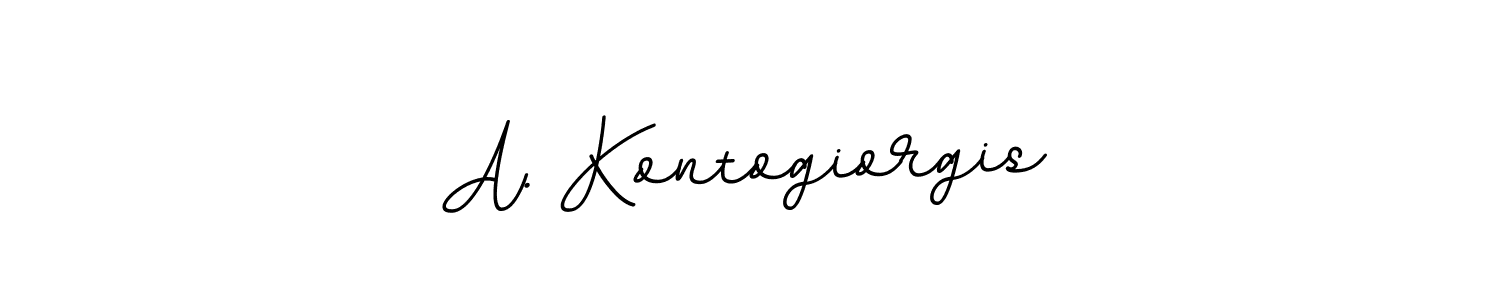 Design your own signature with our free online signature maker. With this signature software, you can create a handwritten (BallpointsItalic-DORy9) signature for name A. Kontogiorgis. A. Kontogiorgis signature style 11 images and pictures png