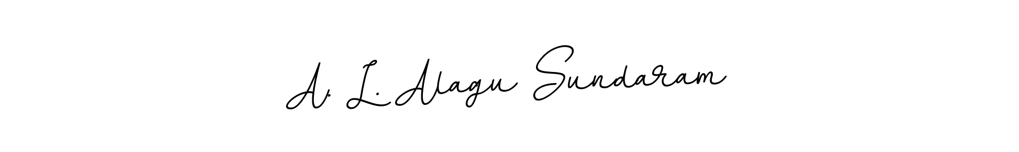 BallpointsItalic-DORy9 is a professional signature style that is perfect for those who want to add a touch of class to their signature. It is also a great choice for those who want to make their signature more unique. Get A. L. Alagu Sundaram name to fancy signature for free. A. L. Alagu Sundaram signature style 11 images and pictures png