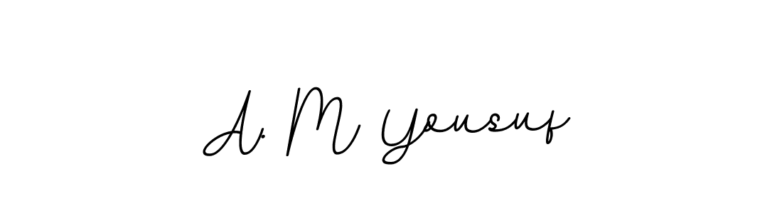 Create a beautiful signature design for name A. M Yousuf. With this signature (BallpointsItalic-DORy9) fonts, you can make a handwritten signature for free. A. M Yousuf signature style 11 images and pictures png