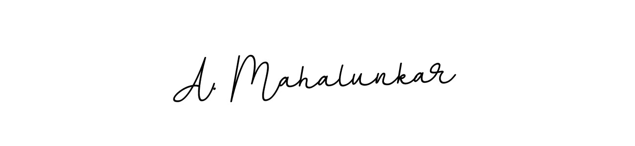 It looks lik you need a new signature style for name A. Mahalunkar. Design unique handwritten (BallpointsItalic-DORy9) signature with our free signature maker in just a few clicks. A. Mahalunkar signature style 11 images and pictures png