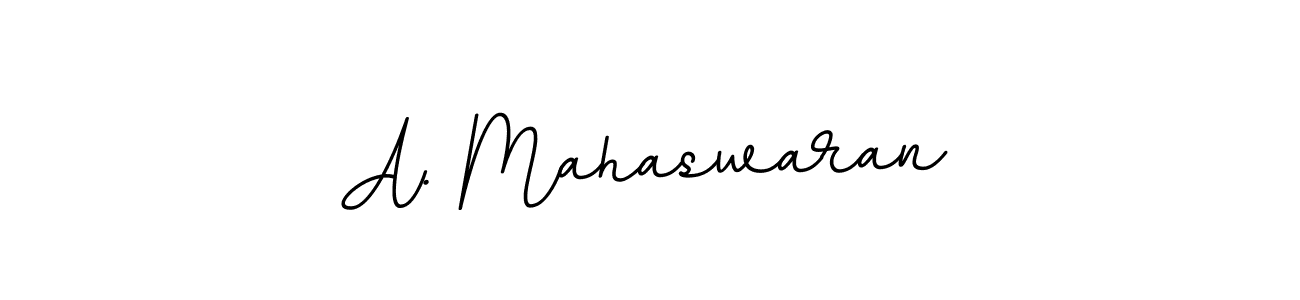 Use a signature maker to create a handwritten signature online. With this signature software, you can design (BallpointsItalic-DORy9) your own signature for name A. Mahaswaran. A. Mahaswaran signature style 11 images and pictures png