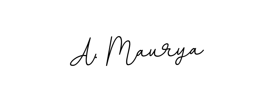 Use a signature maker to create a handwritten signature online. With this signature software, you can design (BallpointsItalic-DORy9) your own signature for name A. Maurya. A. Maurya signature style 11 images and pictures png