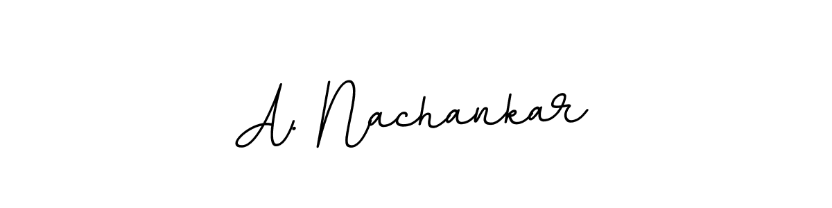 Use a signature maker to create a handwritten signature online. With this signature software, you can design (BallpointsItalic-DORy9) your own signature for name A. Nachankar. A. Nachankar signature style 11 images and pictures png