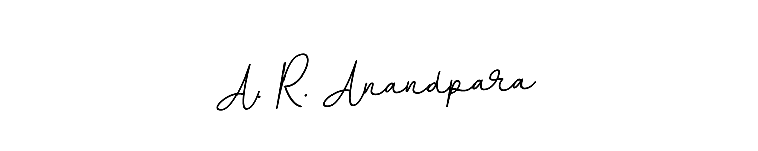 Design your own signature with our free online signature maker. With this signature software, you can create a handwritten (BallpointsItalic-DORy9) signature for name A. R. Anandpara. A. R. Anandpara signature style 11 images and pictures png