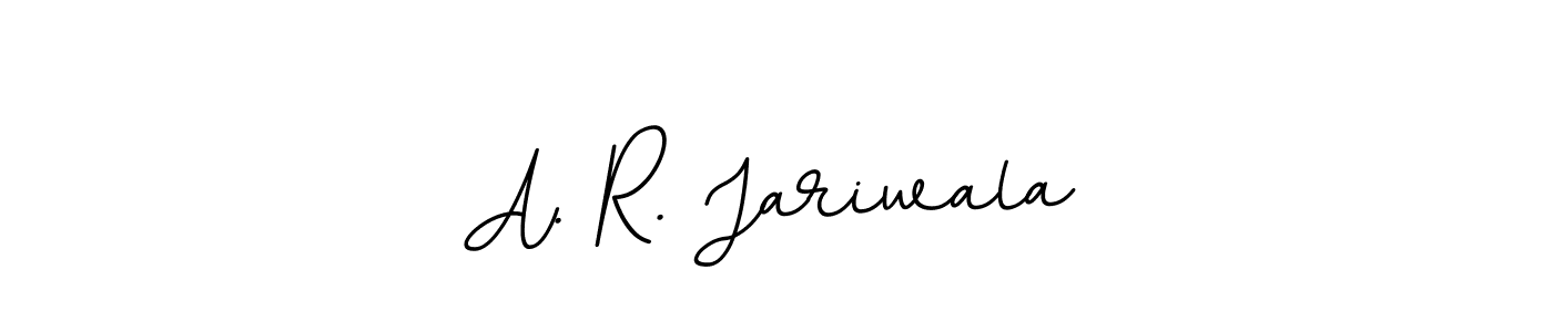 The best way (BallpointsItalic-DORy9) to make a short signature is to pick only two or three words in your name. The name A. R. Jariwala include a total of six letters. For converting this name. A. R. Jariwala signature style 11 images and pictures png