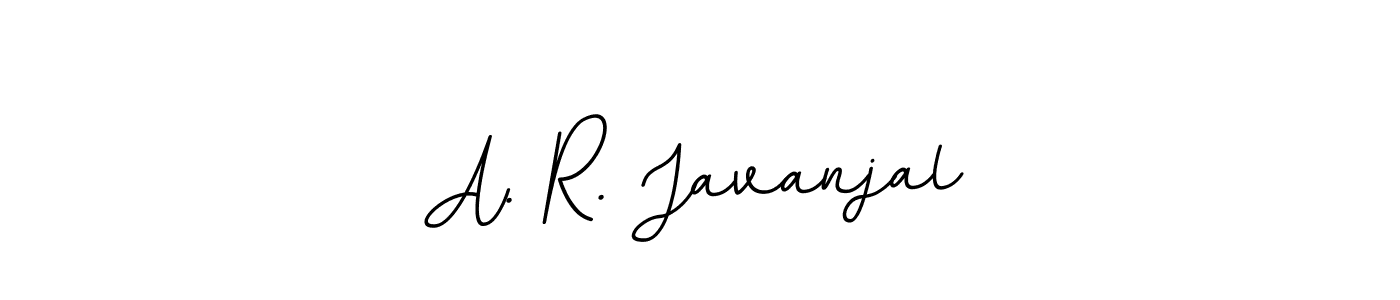 Design your own signature with our free online signature maker. With this signature software, you can create a handwritten (BallpointsItalic-DORy9) signature for name A. R. Javanjal. A. R. Javanjal signature style 11 images and pictures png