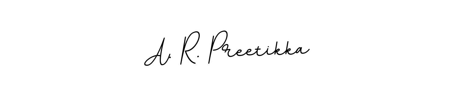 Create a beautiful signature design for name A. R. Preetikka. With this signature (BallpointsItalic-DORy9) fonts, you can make a handwritten signature for free. A. R. Preetikka signature style 11 images and pictures png