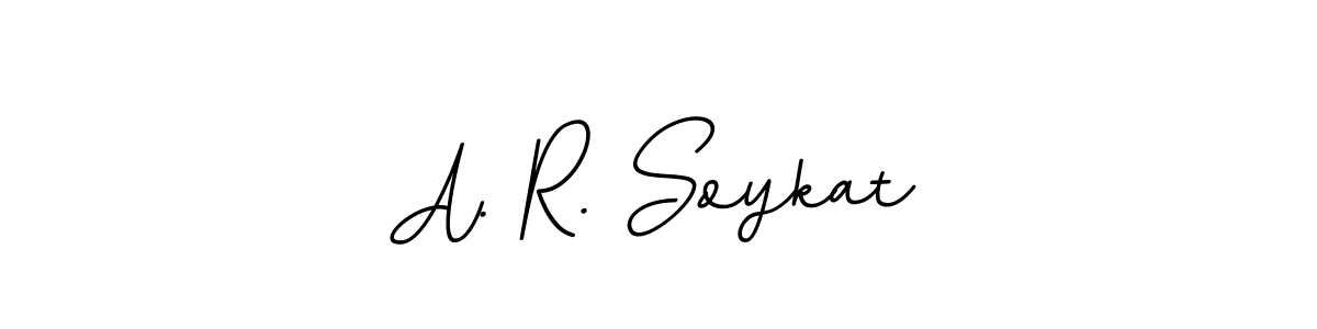 You should practise on your own different ways (BallpointsItalic-DORy9) to write your name (A. R. Soykat) in signature. don't let someone else do it for you. A. R. Soykat signature style 11 images and pictures png