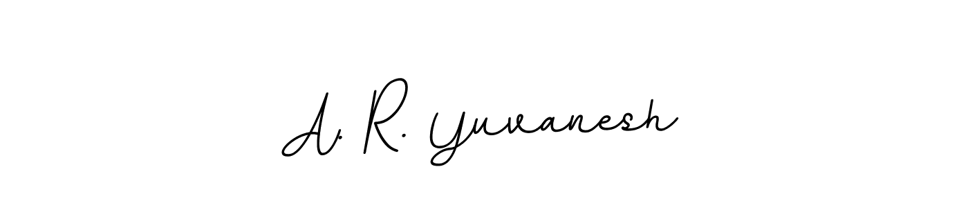 Create a beautiful signature design for name A. R. Yuvanesh. With this signature (BallpointsItalic-DORy9) fonts, you can make a handwritten signature for free. A. R. Yuvanesh signature style 11 images and pictures png