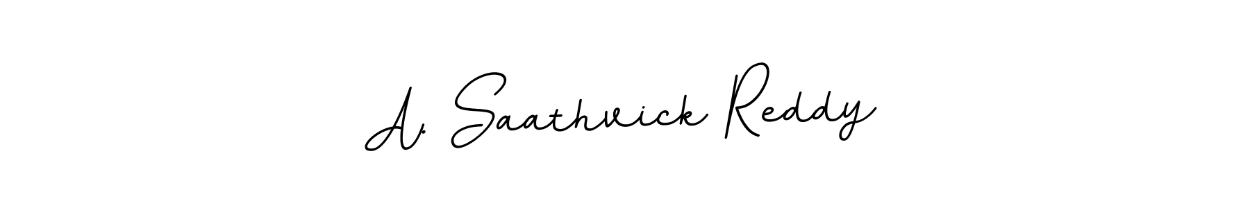 Make a beautiful signature design for name A. Saathvick Reddy. With this signature (BallpointsItalic-DORy9) style, you can create a handwritten signature for free. A. Saathvick Reddy signature style 11 images and pictures png