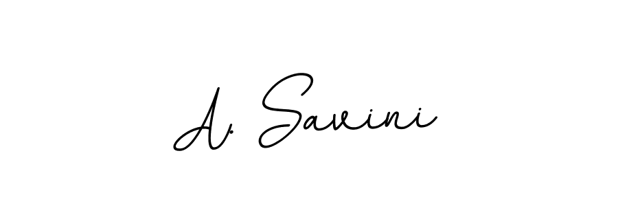 How to make A. Savini name signature. Use BallpointsItalic-DORy9 style for creating short signs online. This is the latest handwritten sign. A. Savini signature style 11 images and pictures png