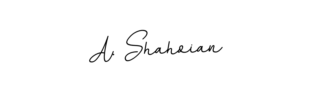 This is the best signature style for the A. Shahoian name. Also you like these signature font (BallpointsItalic-DORy9). Mix name signature. A. Shahoian signature style 11 images and pictures png