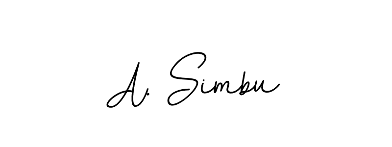 How to make A. Simbu name signature. Use BallpointsItalic-DORy9 style for creating short signs online. This is the latest handwritten sign. A. Simbu signature style 11 images and pictures png