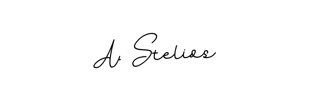 Use a signature maker to create a handwritten signature online. With this signature software, you can design (BallpointsItalic-DORy9) your own signature for name A. Stelios. A. Stelios signature style 11 images and pictures png