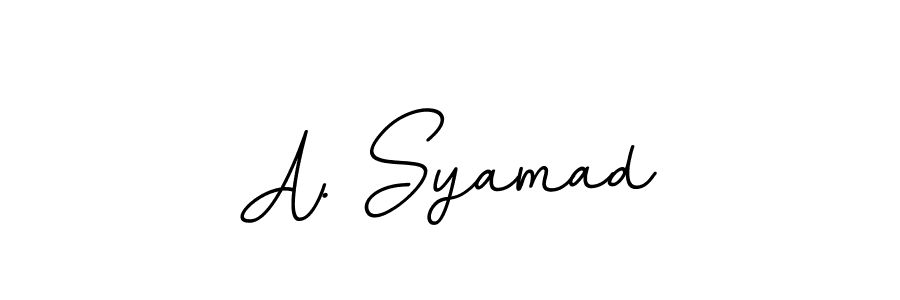 Make a beautiful signature design for name A. Syamad. With this signature (BallpointsItalic-DORy9) style, you can create a handwritten signature for free. A. Syamad signature style 11 images and pictures png