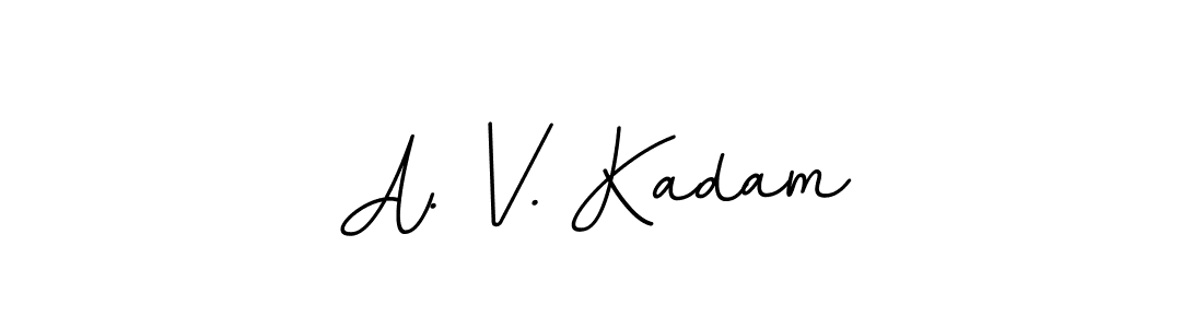 Make a beautiful signature design for name A. V. Kadam. With this signature (BallpointsItalic-DORy9) style, you can create a handwritten signature for free. A. V. Kadam signature style 11 images and pictures png