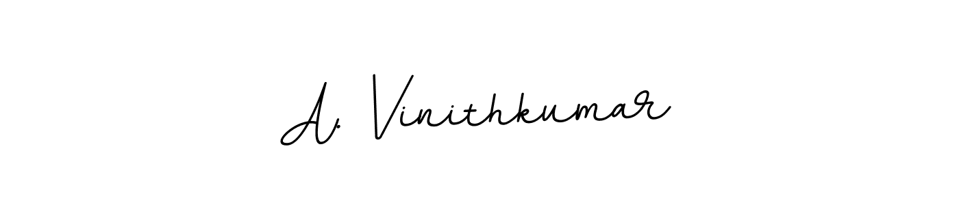 Make a beautiful signature design for name A. Vinithkumar. With this signature (BallpointsItalic-DORy9) style, you can create a handwritten signature for free. A. Vinithkumar signature style 11 images and pictures png