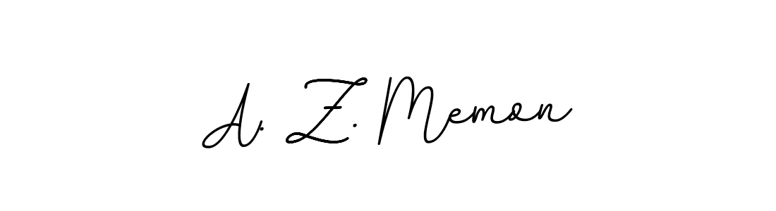 You should practise on your own different ways (BallpointsItalic-DORy9) to write your name (A. Z. Memon) in signature. don't let someone else do it for you. A. Z. Memon signature style 11 images and pictures png