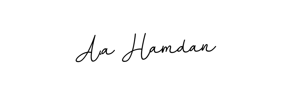 Create a beautiful signature design for name A.a Hamdan. With this signature (BallpointsItalic-DORy9) fonts, you can make a handwritten signature for free. A.a Hamdan signature style 11 images and pictures png