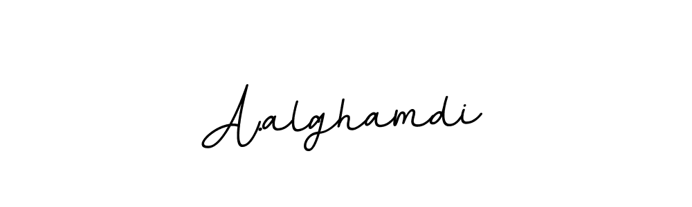 Use a signature maker to create a handwritten signature online. With this signature software, you can design (BallpointsItalic-DORy9) your own signature for name A.alghamdi. A.alghamdi signature style 11 images and pictures png