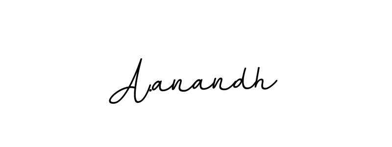 Use a signature maker to create a handwritten signature online. With this signature software, you can design (BallpointsItalic-DORy9) your own signature for name A.anandh. A.anandh signature style 11 images and pictures png