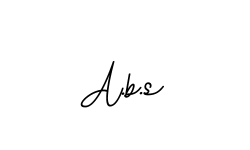 Create a beautiful signature design for name A.b.s. With this signature (BallpointsItalic-DORy9) fonts, you can make a handwritten signature for free. A.b.s signature style 11 images and pictures png