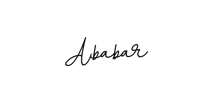 Make a beautiful signature design for name A.babar. With this signature (BallpointsItalic-DORy9) style, you can create a handwritten signature for free. A.babar signature style 11 images and pictures png