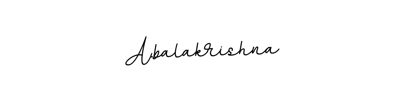 Create a beautiful signature design for name A.balakrishna. With this signature (BallpointsItalic-DORy9) fonts, you can make a handwritten signature for free. A.balakrishna signature style 11 images and pictures png