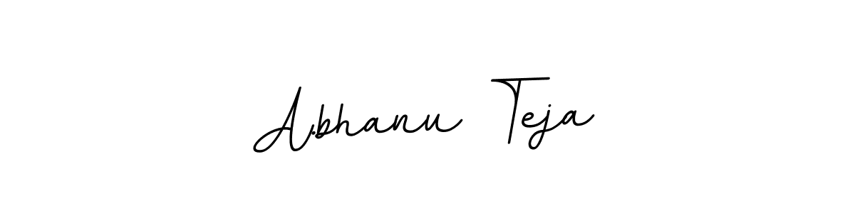 Use a signature maker to create a handwritten signature online. With this signature software, you can design (BallpointsItalic-DORy9) your own signature for name A.bhanu Teja. A.bhanu Teja signature style 11 images and pictures png