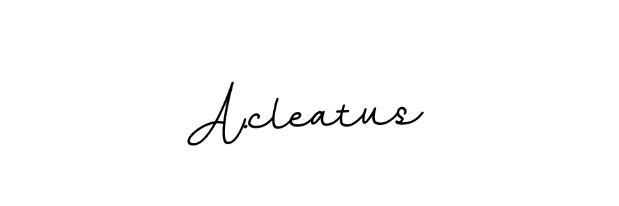 Make a beautiful signature design for name A.cleatus. With this signature (BallpointsItalic-DORy9) style, you can create a handwritten signature for free. A.cleatus signature style 11 images and pictures png