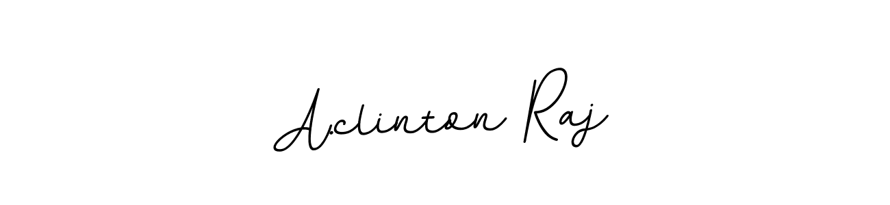 The best way (BallpointsItalic-DORy9) to make a short signature is to pick only two or three words in your name. The name A.clinton Raj include a total of six letters. For converting this name. A.clinton Raj signature style 11 images and pictures png