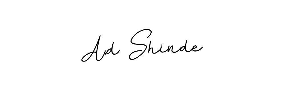 Design your own signature with our free online signature maker. With this signature software, you can create a handwritten (BallpointsItalic-DORy9) signature for name A.d Shinde. A.d Shinde signature style 11 images and pictures png
