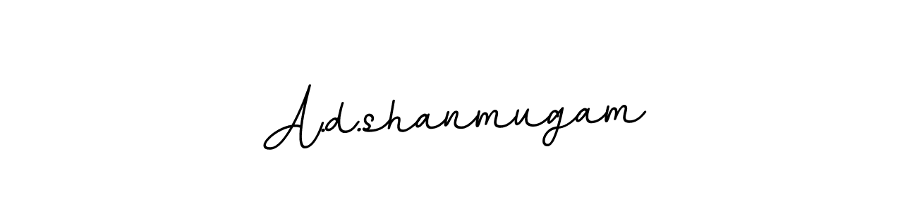Use a signature maker to create a handwritten signature online. With this signature software, you can design (BallpointsItalic-DORy9) your own signature for name A.d.shanmugam. A.d.shanmugam signature style 11 images and pictures png