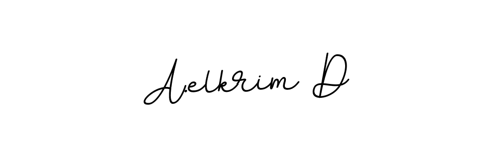 It looks lik you need a new signature style for name A.elkrim D. Design unique handwritten (BallpointsItalic-DORy9) signature with our free signature maker in just a few clicks. A.elkrim D signature style 11 images and pictures png