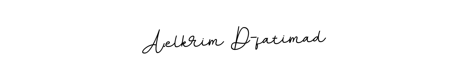 The best way (BallpointsItalic-DORy9) to make a short signature is to pick only two or three words in your name. The name A.elkrim D-fatimad include a total of six letters. For converting this name. A.elkrim D-fatimad signature style 11 images and pictures png