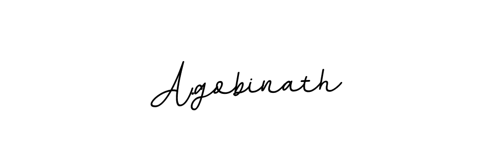 Also we have A.gobinath name is the best signature style. Create professional handwritten signature collection using BallpointsItalic-DORy9 autograph style. A.gobinath signature style 11 images and pictures png