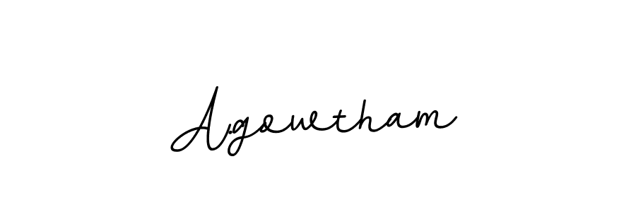 Create a beautiful signature design for name A.gowtham. With this signature (BallpointsItalic-DORy9) fonts, you can make a handwritten signature for free. A.gowtham signature style 11 images and pictures png