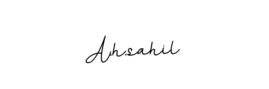 Make a beautiful signature design for name A.h.sahil. With this signature (BallpointsItalic-DORy9) style, you can create a handwritten signature for free. A.h.sahil signature style 11 images and pictures png