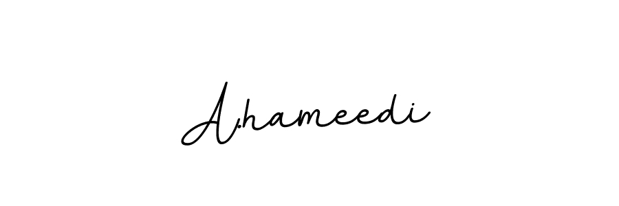 How to make A.hameedi name signature. Use BallpointsItalic-DORy9 style for creating short signs online. This is the latest handwritten sign. A.hameedi signature style 11 images and pictures png