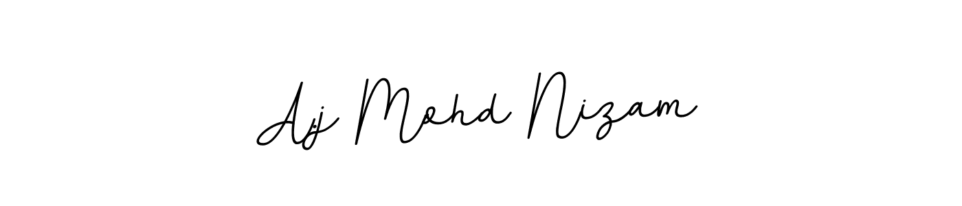 How to make A.j Mohd Nizam name signature. Use BallpointsItalic-DORy9 style for creating short signs online. This is the latest handwritten sign. A.j Mohd Nizam signature style 11 images and pictures png