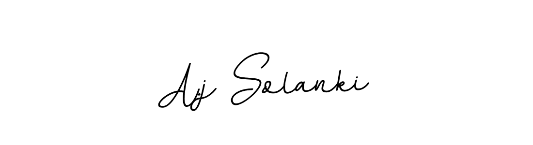 How to make A.j Solanki name signature. Use BallpointsItalic-DORy9 style for creating short signs online. This is the latest handwritten sign. A.j Solanki signature style 11 images and pictures png