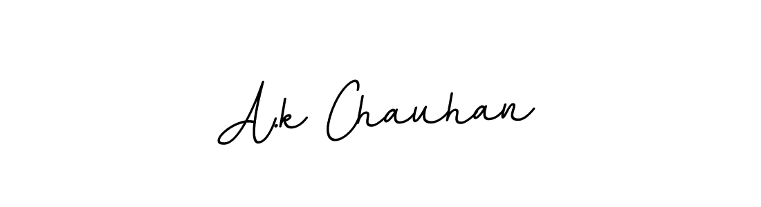 Make a beautiful signature design for name A.k Chauhan. With this signature (BallpointsItalic-DORy9) style, you can create a handwritten signature for free. A.k Chauhan signature style 11 images and pictures png