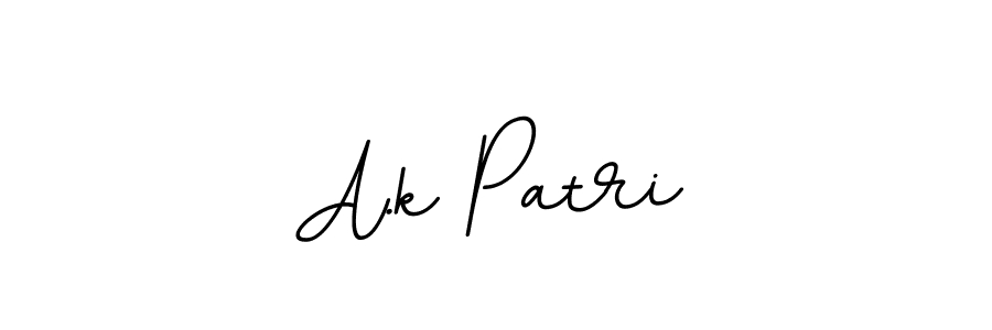 Design your own signature with our free online signature maker. With this signature software, you can create a handwritten (BallpointsItalic-DORy9) signature for name A.k Patri. A.k Patri signature style 11 images and pictures png