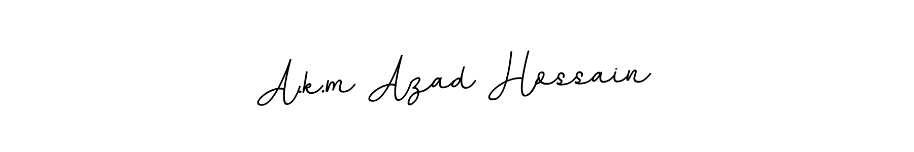 Use a signature maker to create a handwritten signature online. With this signature software, you can design (BallpointsItalic-DORy9) your own signature for name A.k.m Azad Hossain. A.k.m Azad Hossain signature style 11 images and pictures png