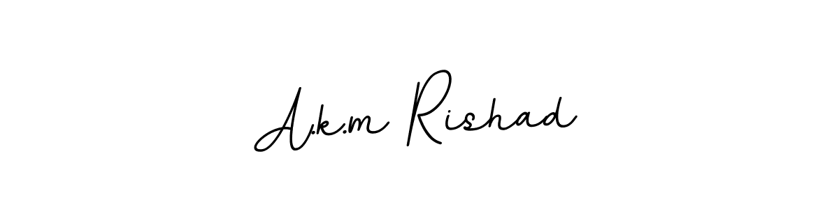 Create a beautiful signature design for name A.k.m Rishad. With this signature (BallpointsItalic-DORy9) fonts, you can make a handwritten signature for free. A.k.m Rishad signature style 11 images and pictures png