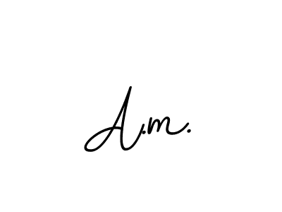 How to make A.m. name signature. Use BallpointsItalic-DORy9 style for creating short signs online. This is the latest handwritten sign. A.m. signature style 11 images and pictures png