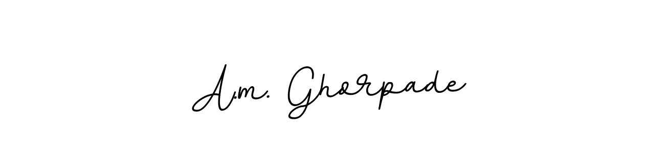 This is the best signature style for the A.m. Ghorpade name. Also you like these signature font (BallpointsItalic-DORy9). Mix name signature. A.m. Ghorpade signature style 11 images and pictures png